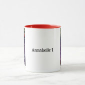 ブラッククリスマスキャットinブルーケープマグカップ マグカップ (中央)