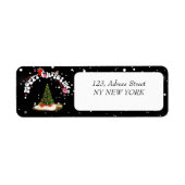 ブラッククリスマスグラフィティ差出人住所ラベル ラベル (正面)