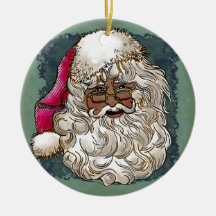 ブラッククリスマスサンタのオーナメント