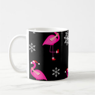 ブラッククリスマスサンタクロースflamingo コーヒーマグカップ