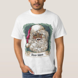 ブラッククリスマスサンタTシャツ Tシャツ