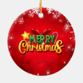 ブラッククリスマスシスタメラニンクイーンウィメンズクリスマス セラミックオーナメント (裏面)