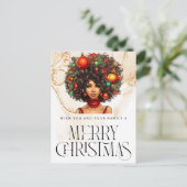 ブラッククリスマスシスタメラニンクイーンウィメンズクリスマス ポストカード (スタンド正面)