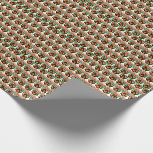 ブラッククリスマスシスタメラニンクイーンウィメンズクリスマス ラッピングペーパー (角)