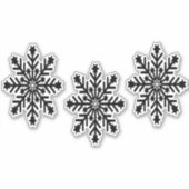 ブラッククリスマススノーフレーク シール (正面)