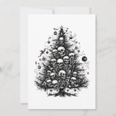 ブラッククリスマスツリースカルと骨 シーズンカード (正面)