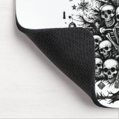 ブラッククリスマスツリースカルと骨 マウスパッド (コーナー)