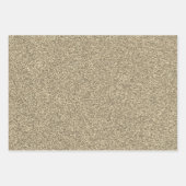 ブラッククリスマスツリーフェイク金ゴールドグリッターホリデイ ラッピングペーパーシート (正面)