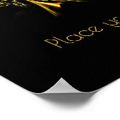 ブラッククリスマスツリー001 ポスター (角)