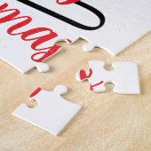 ブラッククリスマスツリー(カスタマイズ可能) ジグソーパズル (側面)