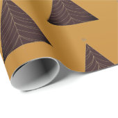 ブラッククリスマスツリー、黄色金ゴールド ラッピングペーパー (ロールコーナー)