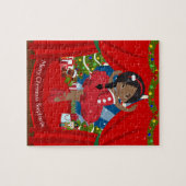 ブラッククリスマスバレリーナ ジグソーパズル (横)