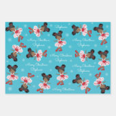 ブラッククリスマスバレリーナ ラッピングペーパーシート (正面2)