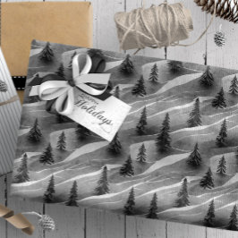 ブラッククリスマスパターン#10 ID1009 ラッピングペーパー