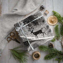 ブラッククリスマスパターン#13 ID1009 ラッピングペーパー