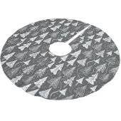 ブラッククリスマスパターン#6 ID1009 ブラッシュドポリエステルツリースカート (アングル)