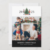 ブラッククリスマスフォトコラージホリデーカード シーズンカード (正面)