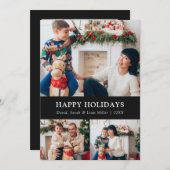 ブラッククリスマスフォトコラージュカード シーズンカード (正面/裏面)