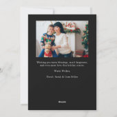 ブラッククリスマスフォトコラージュカード シーズンカード (裏面)