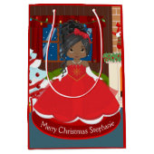 ブラッククリスマスプリンセス ミディアムペーパーバッグ (正面)