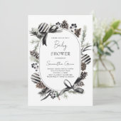 ブラッククリスマスベビーシャワー 招待状 (スタンド正面)