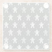 ブラッククリスマスホリデージンジャーブレッドマン ガラスコースター (裏面)