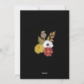 ブラッククリスマスボタニカルフローラワンフォトアーチ シーズンカード (裏面)