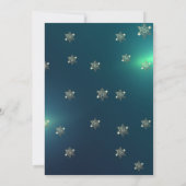 ブラッククリスマスボールスノーフレーク金ゴールドパーティー 招待状 (裏面)