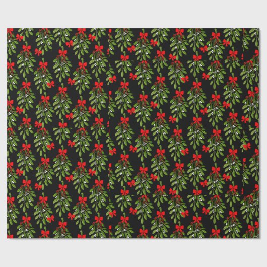ブラッククリスマスミスタントメリークリスマス ラッピングペーパー (フラット)