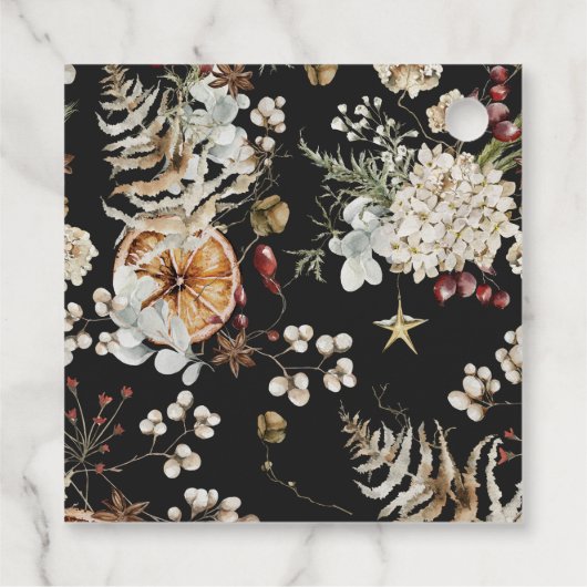 ブラッククリスマスメッセージカード フェイバータグ (裏面)