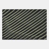 ブラッククリスマスラッピング紙ユニークの水色 ラッピングペーパーシート (正面3)