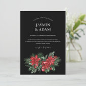 ブラッククリスマスレッドグリーンウィンター結婚フェスティバル 招待状 (スタンド正面)