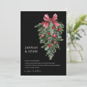 ブラッククリスマスレッドグリーンウィンター結婚フェスティバル 招待状 (スタンド正面)