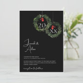 ブラッククリスマスレッドグリーンウィンター結婚フェスティバル 招待状 (スタンド正面)