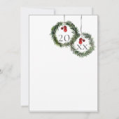 ブラッククリスマスレッドグリーンウィンター結婚フェスティバル 招待状 (裏面)