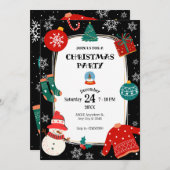 ブラッククリスマスワンダーランドパーティー 招待状 (正面/裏面)