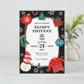 ブラッククリスマスワンダーランド誕生日パーティー 招待状 (スタンド正面)