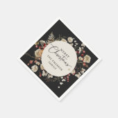 ブラッククリスマス スタンダードカクテルナプキン (角)