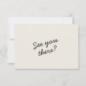 ブラッククリモダンームQRコードブライトレトロ結婚ズ 出欠カード (裏面)