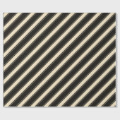 ブラッククリーストライプム紙 ラッピングペーパー (フラット)