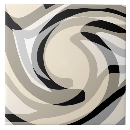 ブラッククリームとグレー タイル (正面)