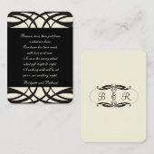 ブラッククリームアールデコウィッシングウェルカード エンクロージャーカード (正面/裏面)