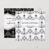 ブラッククリームシャンデリア　セーブ・ザ・デートのお知らせ セーブザデート (正面/裏面)