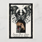 ブラッククリームシルバーゴシックラブこうもり保存日 案内ポストカード (正面)