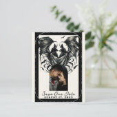 ブラッククリームシルバーゴシックラブこうもり保存日 案内ポストカード (スタンド正面)