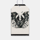 ブラッククリームシルバーゴシックラブこうもり結婚ズ ギフトタグ (裏面)