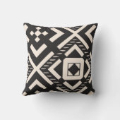 ブラッククリームジオメトリック抽象芸術スクエア装飾用クッション クッション (裏面)