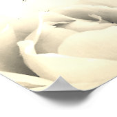 ブラッククリームスケルトンスカル結婚のウェルカムサイン ポスター (角)