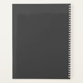 ブラッククリームチキンアートホームステパーソナライズされたード プランナー手帳 (裏面)