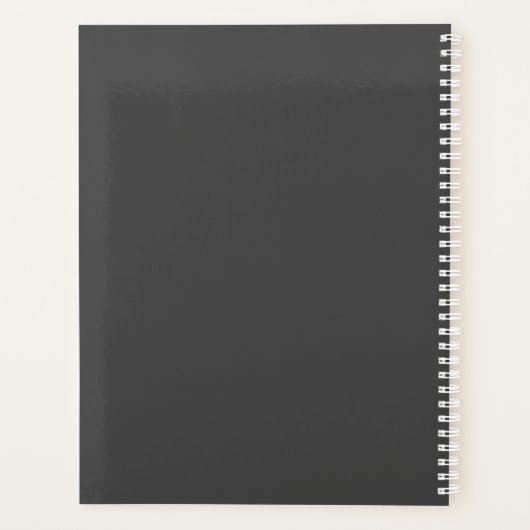 ブラッククリームチキンアートホームステパーソナライズされたード プランナー手帳 (裏面)